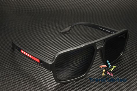 Prada Linea Rossa PS 01XS 59 Polarized Dark Grey & Black .